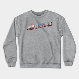 Greetings from Marseille in France Vintage style retro souvenir Crewneck Sweatshirt